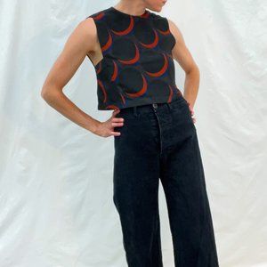 Rachel Comey Cropped Tank, Moon Print, Size 4
